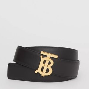 Burberry TB Logo belt size M reversible blk/brown $480 Brand New